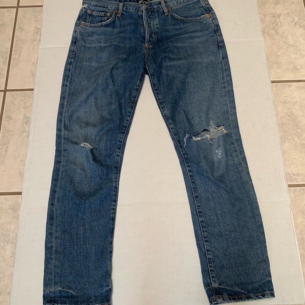 Citizens Of Humanity Emerson‎ Mid-Rise Distressed Blue Jeans Size 24